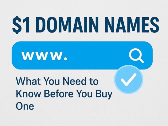 $1 Domain Names: What You Need to Know Before You Buy One 